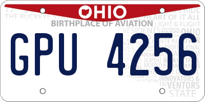 OH license plate GPU4256