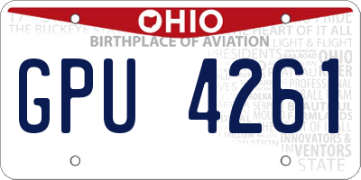 OH license plate GPU4261
