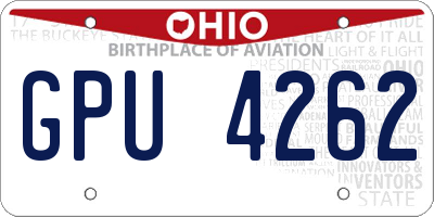 OH license plate GPU4262