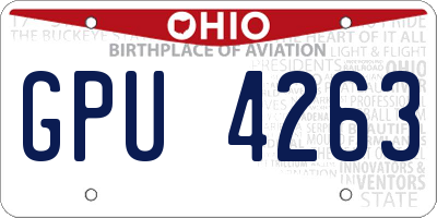 OH license plate GPU4263