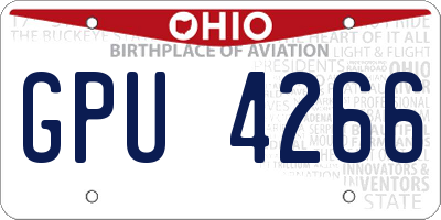 OH license plate GPU4266