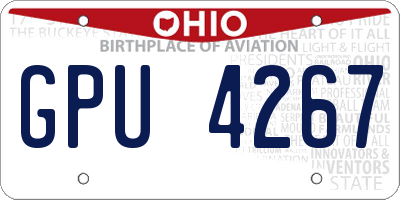 OH license plate GPU4267
