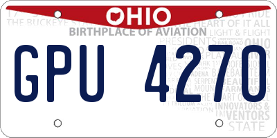 OH license plate GPU4270