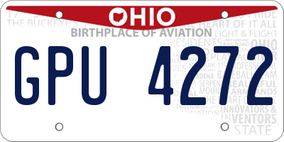 OH license plate GPU4272