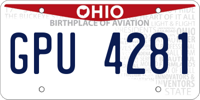 OH license plate GPU4281