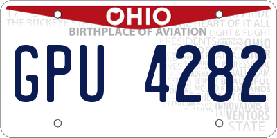 OH license plate GPU4282
