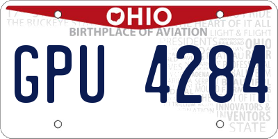 OH license plate GPU4284