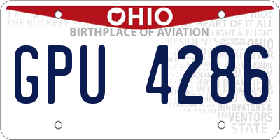 OH license plate GPU4286