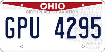 OH license plate GPU4295