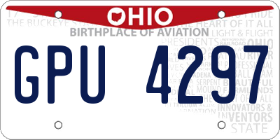OH license plate GPU4297