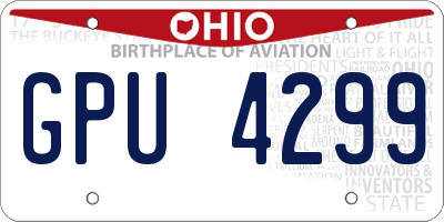 OH license plate GPU4299