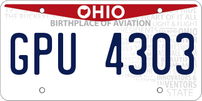 OH license plate GPU4303