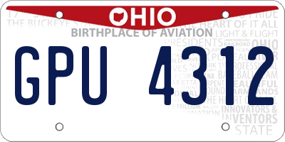 OH license plate GPU4312