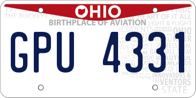 OH license plate GPU4331