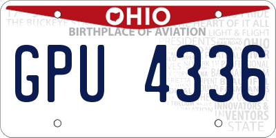 OH license plate GPU4336