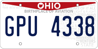 OH license plate GPU4338