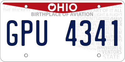 OH license plate GPU4341