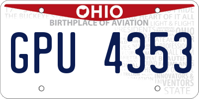 OH license plate GPU4353