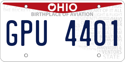 OH license plate GPU4401