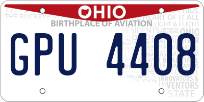 OH license plate GPU4408