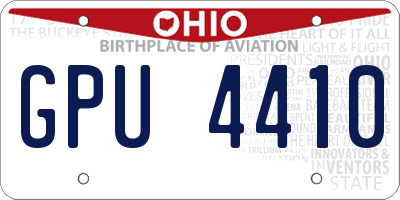 OH license plate GPU4410