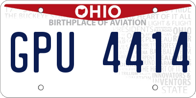 OH license plate GPU4414