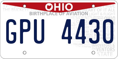 OH license plate GPU4430
