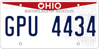 OH license plate GPU4434