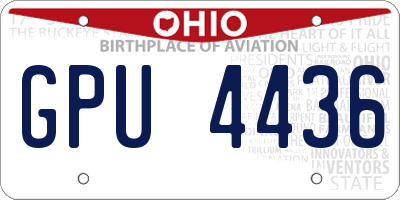 OH license plate GPU4436