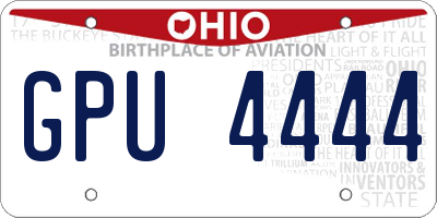 OH license plate GPU4444