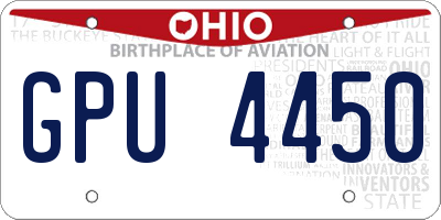 OH license plate GPU4450