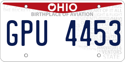 OH license plate GPU4453