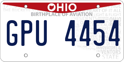 OH license plate GPU4454