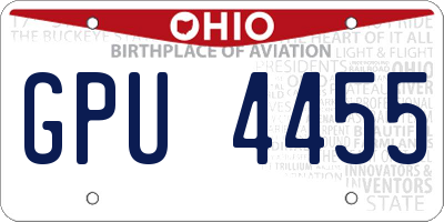 OH license plate GPU4455