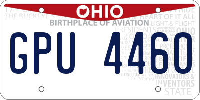 OH license plate GPU4460