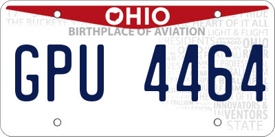 OH license plate GPU4464
