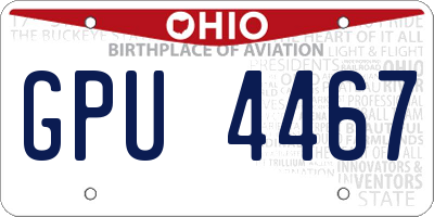 OH license plate GPU4467
