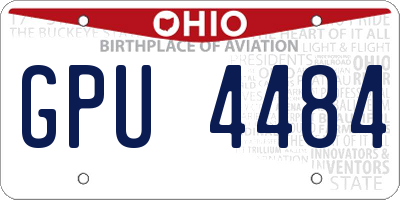 OH license plate GPU4484