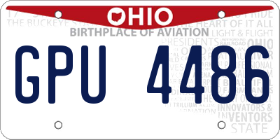 OH license plate GPU4486