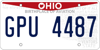 OH license plate GPU4487