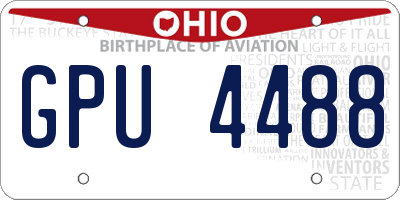 OH license plate GPU4488