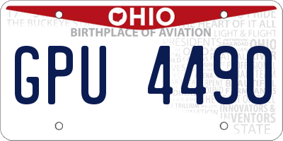 OH license plate GPU4490