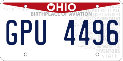 OH license plate GPU4496