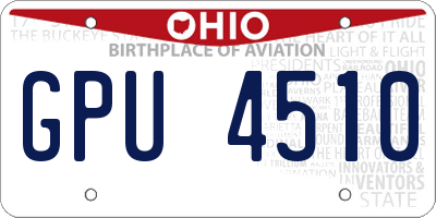 OH license plate GPU4510