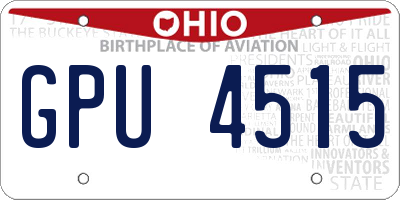 OH license plate GPU4515