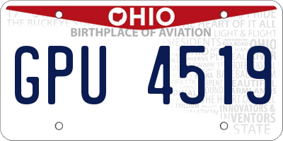 OH license plate GPU4519