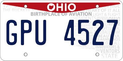 OH license plate GPU4527