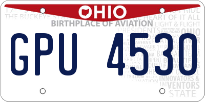 OH license plate GPU4530