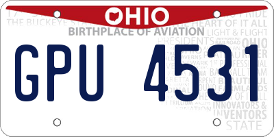 OH license plate GPU4531