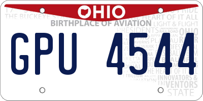 OH license plate GPU4544